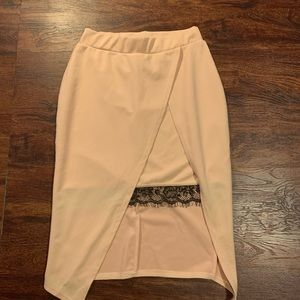 Peach Midi Skirt